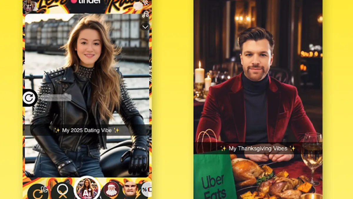 Snapchat sponsored AI lenses