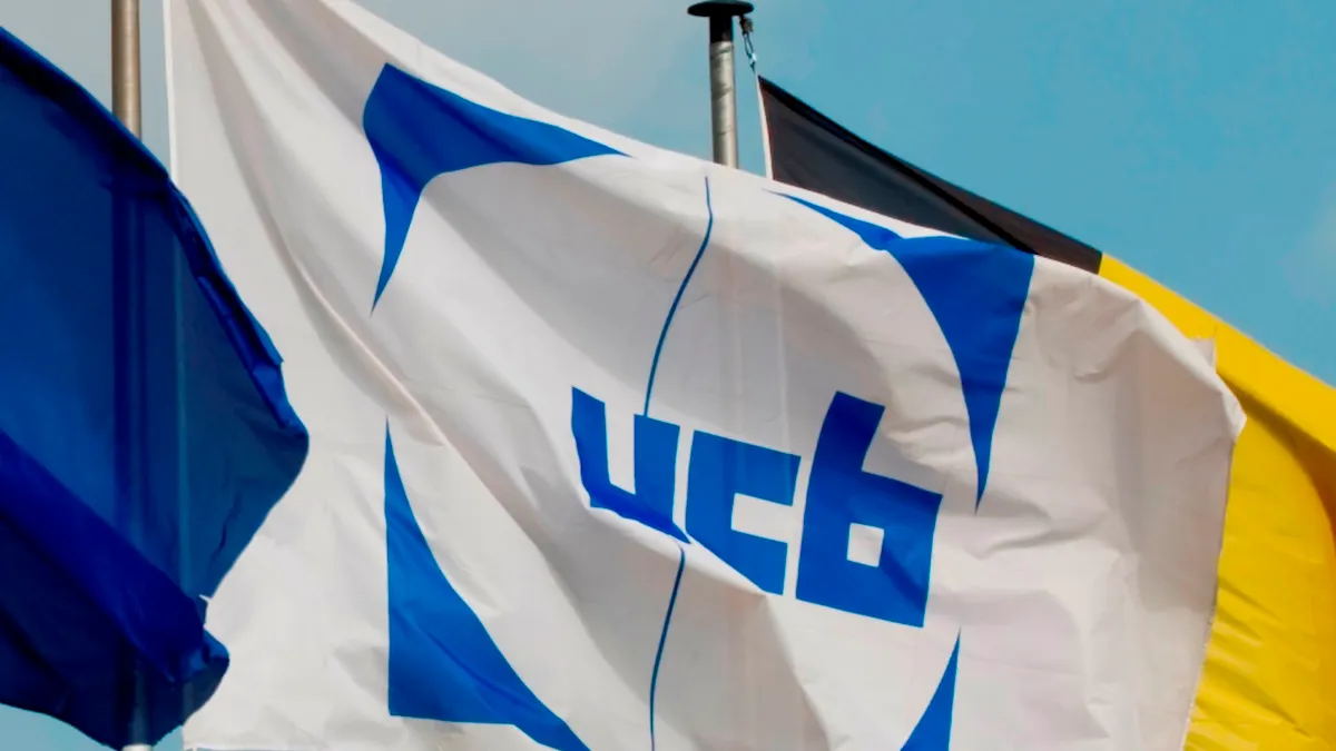 A flag with a UCB logo.