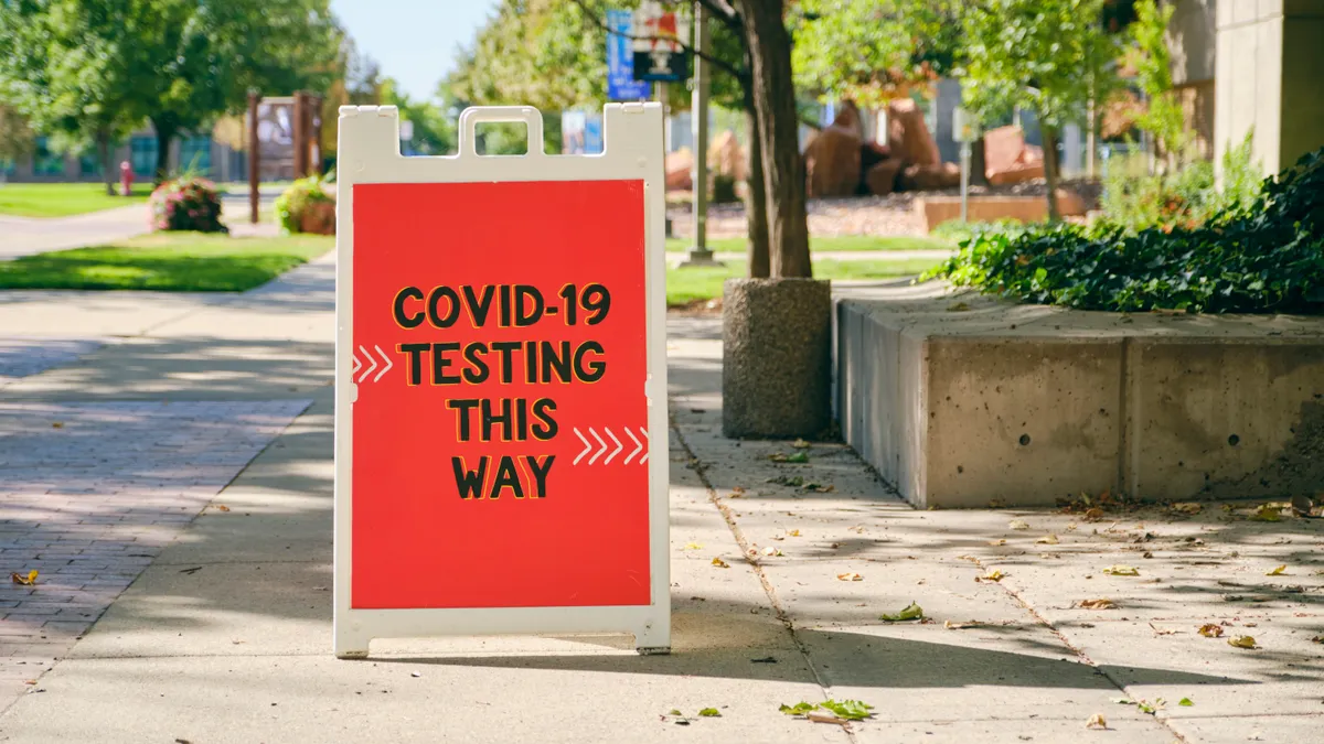 A COVID testing location