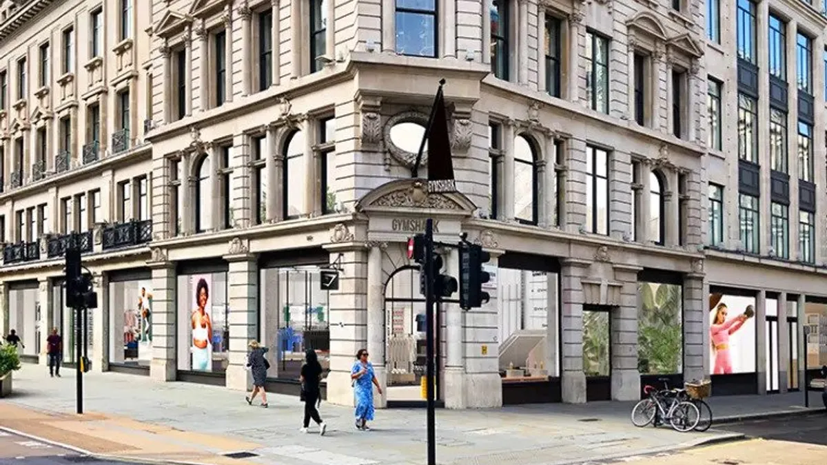 Exterior of a Gymshark storefront