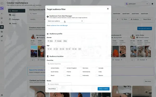 Meta Creator Marketplace update
