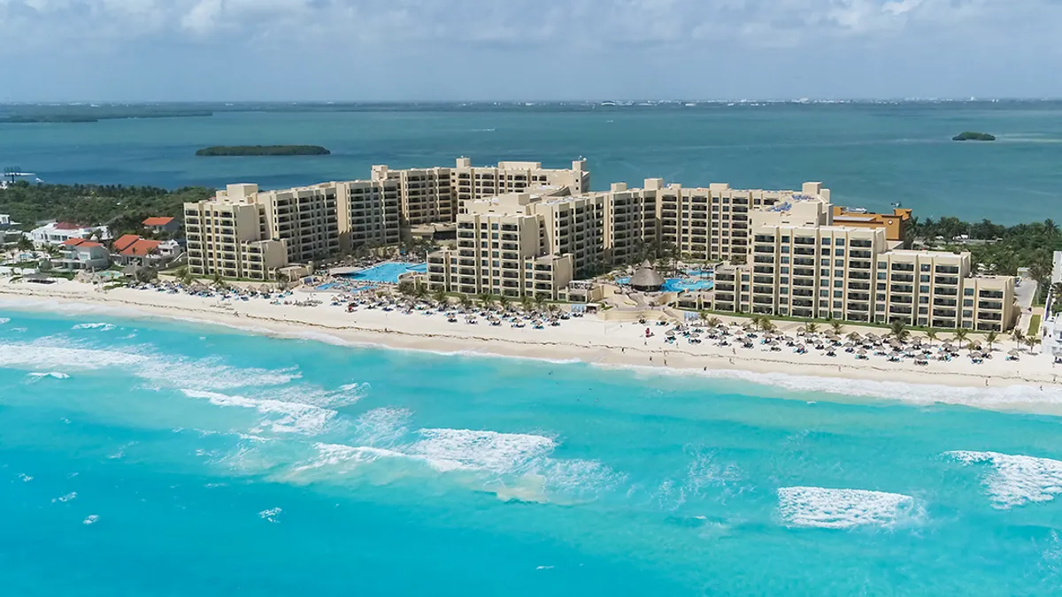 An aerial shot of Royal Resorts' Royal Sands in Mexico.