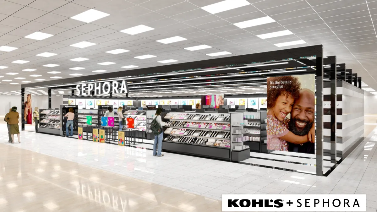 A rendering of Sephora's shop-in-shops at Kohl's