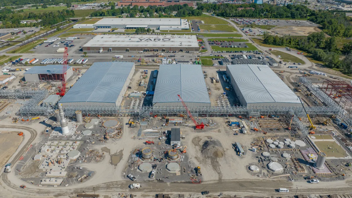 Aerial view of the Li-Cycle facilities in Rochester, New York.