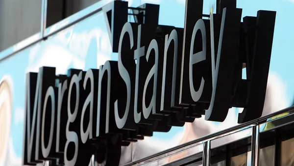 Shot of Morgan Stanley logo