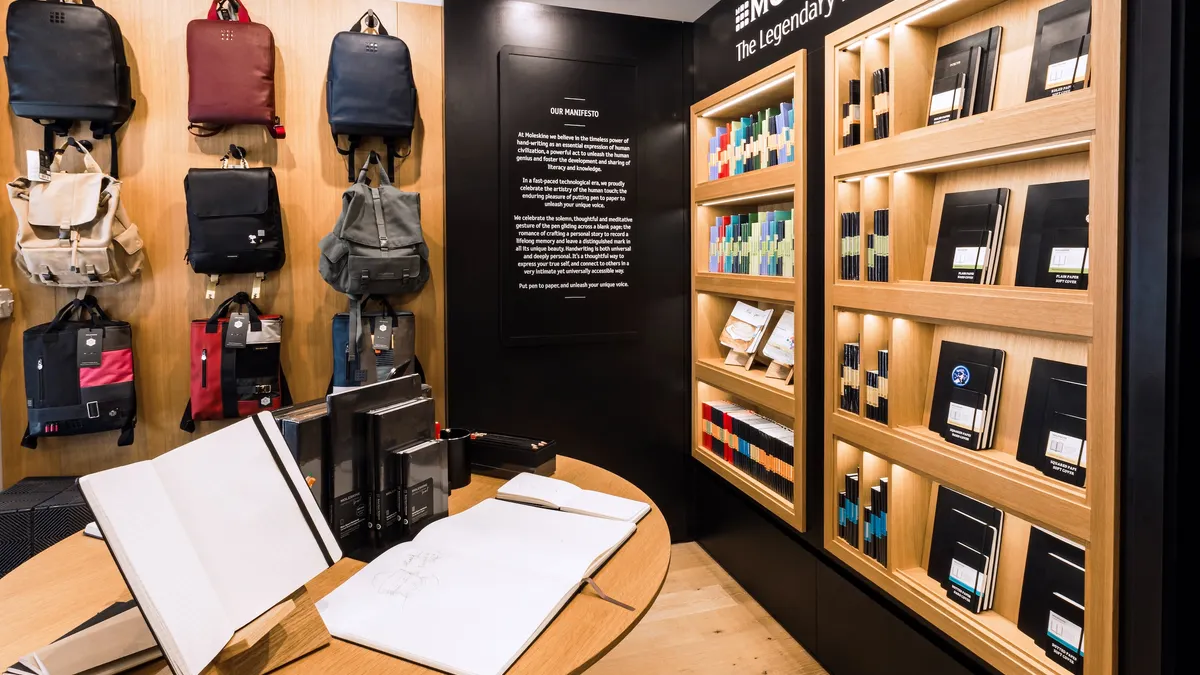 The interior of Moleskine's Upper East Side Store in New York City