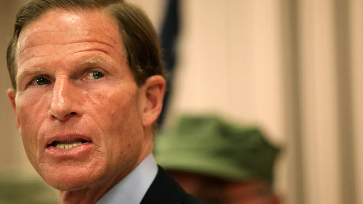 Senator Richard Blumenthal has called for an expansion of the Electronic Funds Transfer Act to require payment networks to reimburse scam victims.