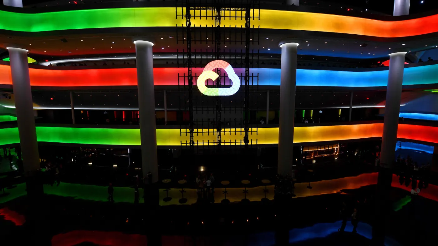 A view inside the Sphere is seen during Google Cloud Next "25: AI Exclusive at the Sphere" on April 8, 2025 in Las Vegas,