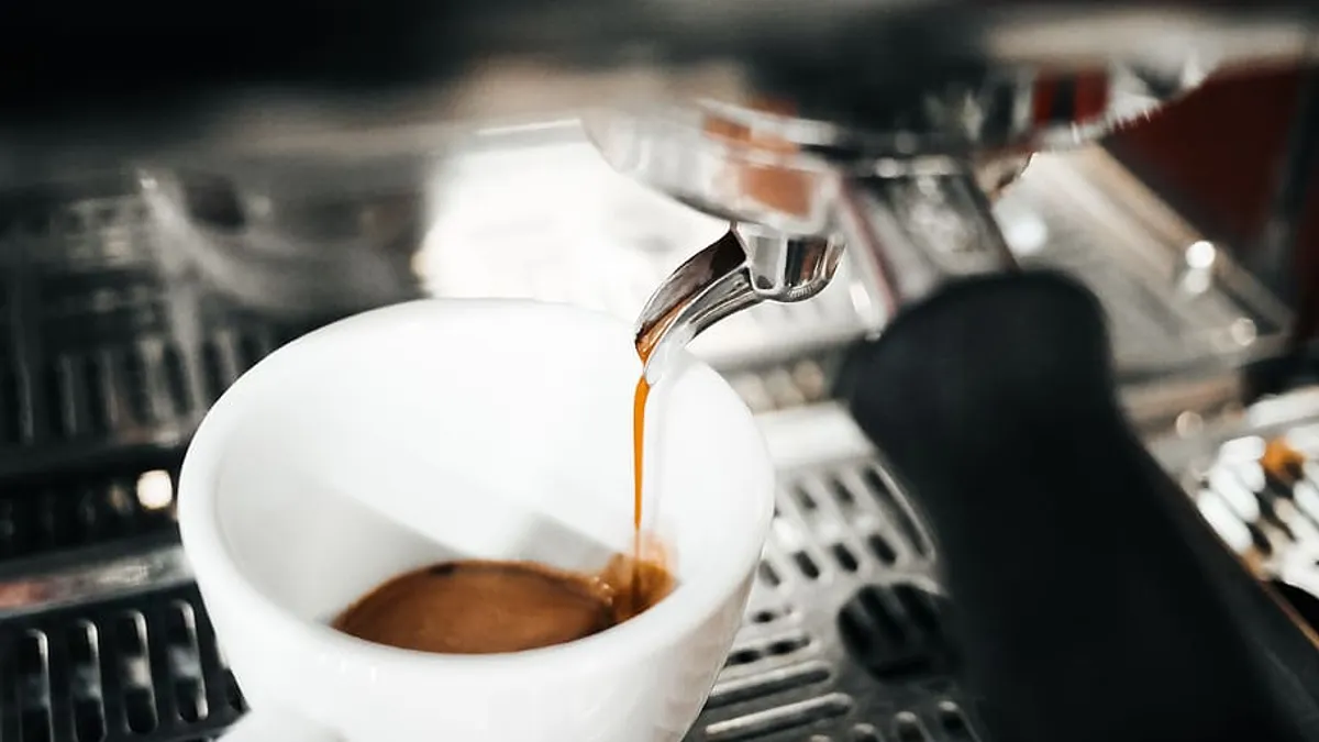 Coffee cup in coffee shop