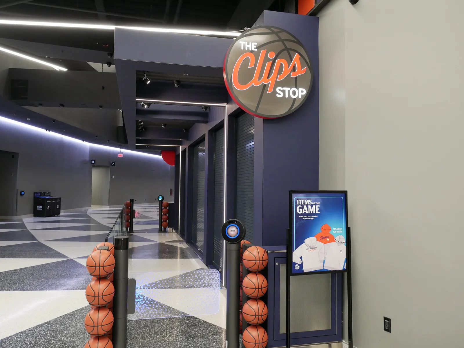 A shop at the Intuit Dome featuring autonomous checkout technology.