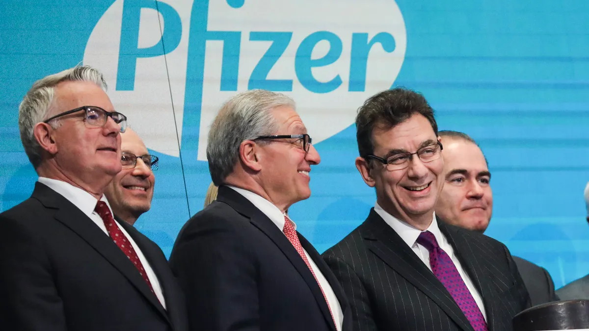 Pfizer CEO Albert Burl and company executives