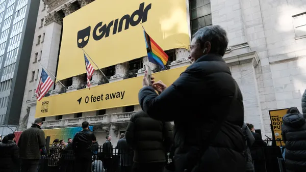 A picture of Grindr at the NYSE