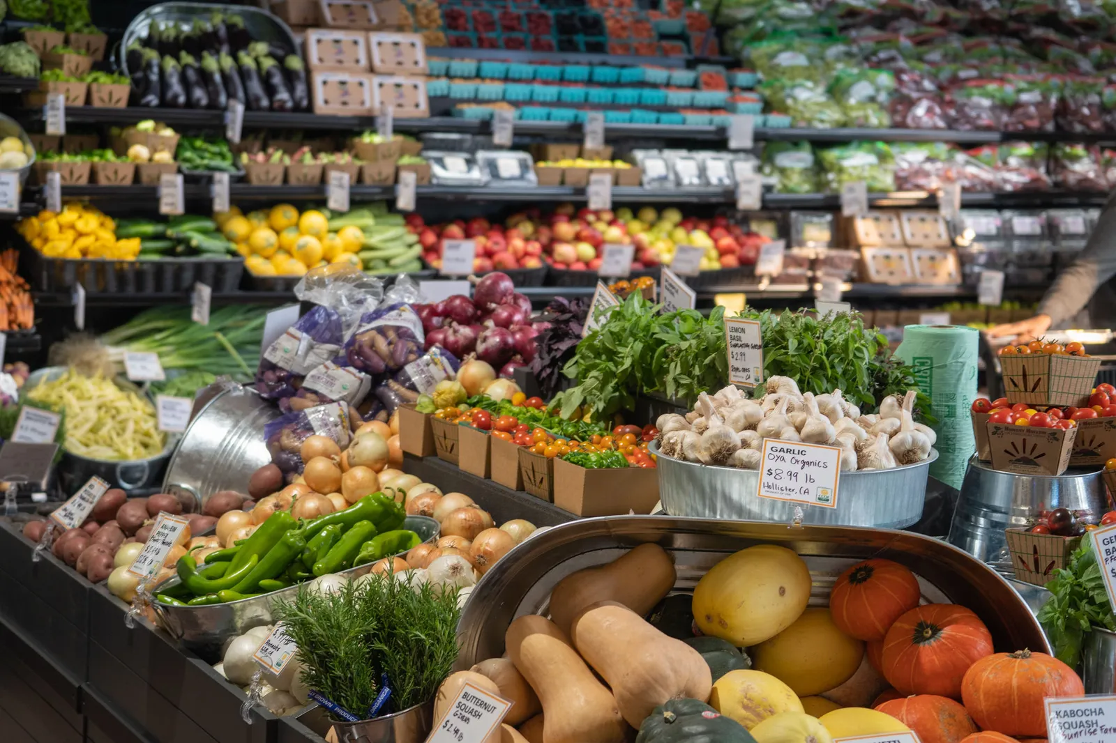 Produce department at Elroy's Fine Foods