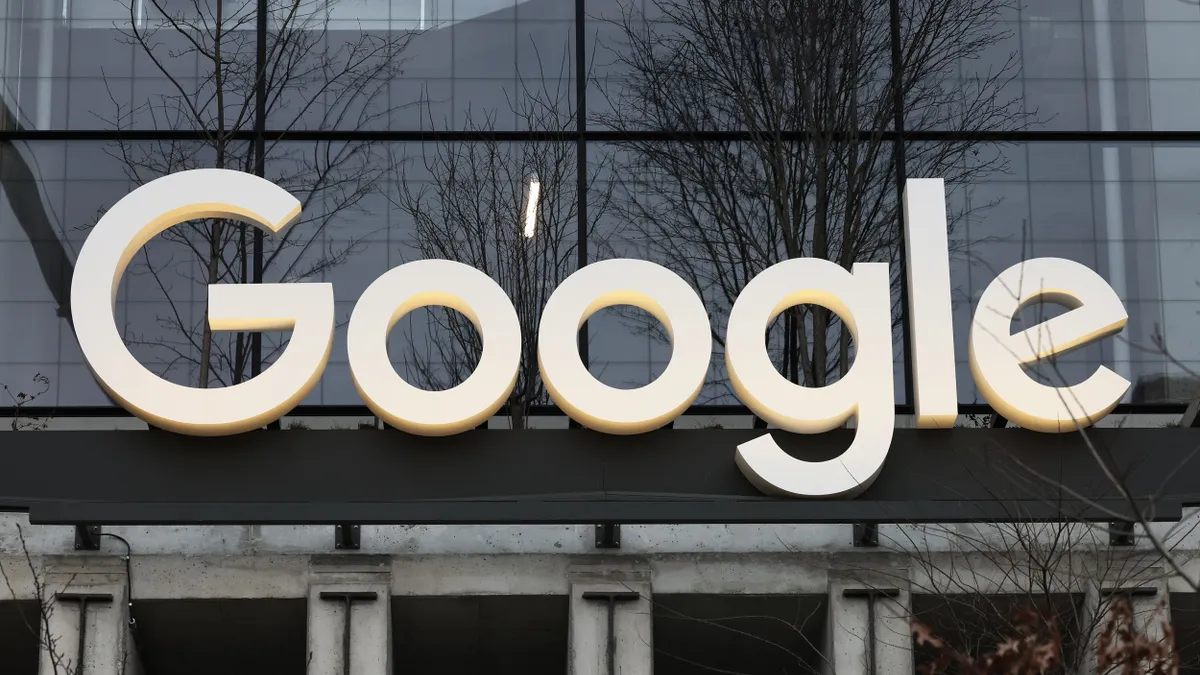 Shot of Google's NYC headquarters with logo