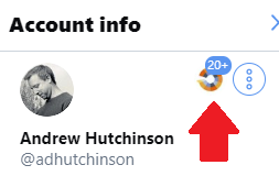 Twitter account switching example