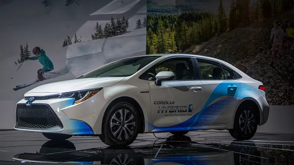 Toyota Corolla Hybrid at the auto trade show, AutoMobility LA