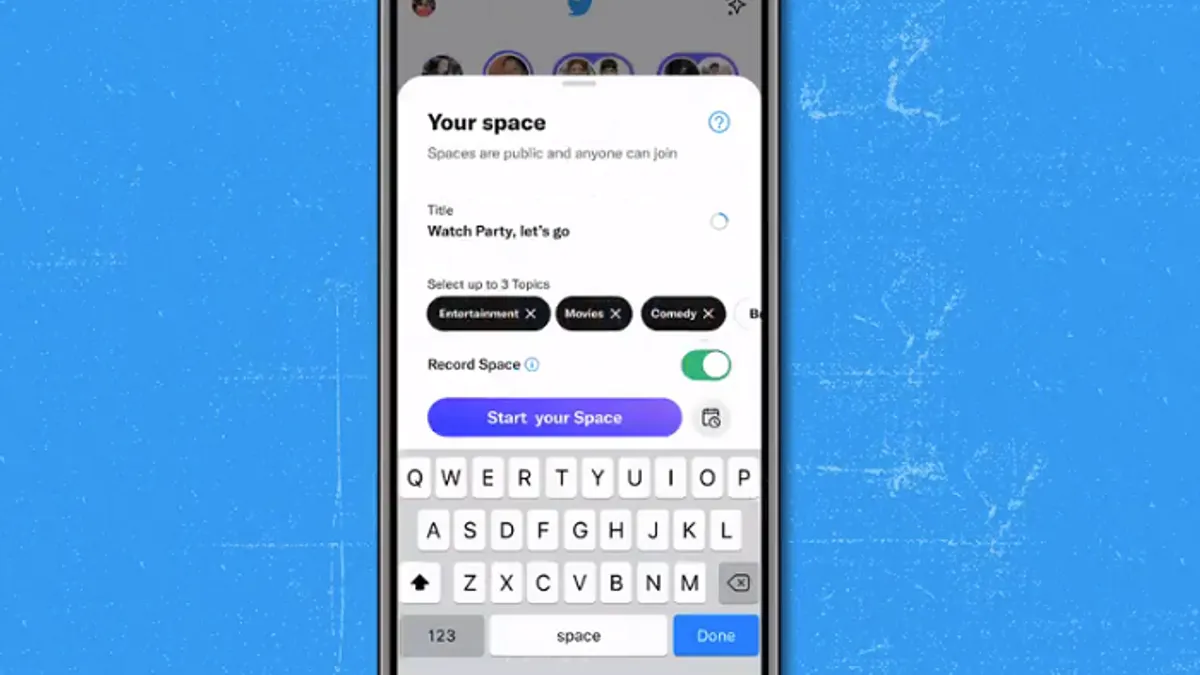 Twitter Spaces recording