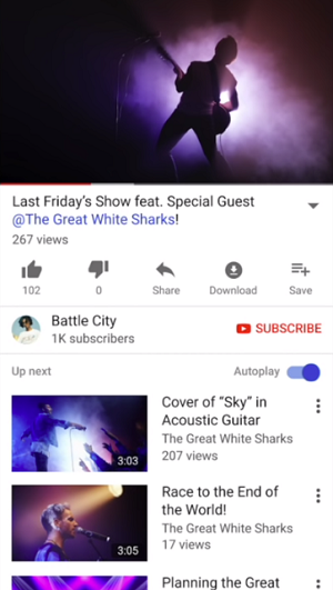 YouTube @mentions in titles