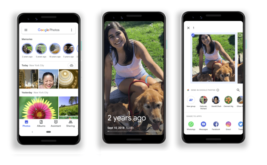 Google Photos Memories screens