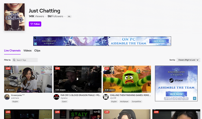 Twitch 'Just Chatting'