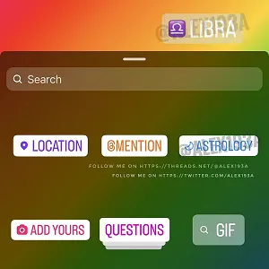 Instagram astrology sticker