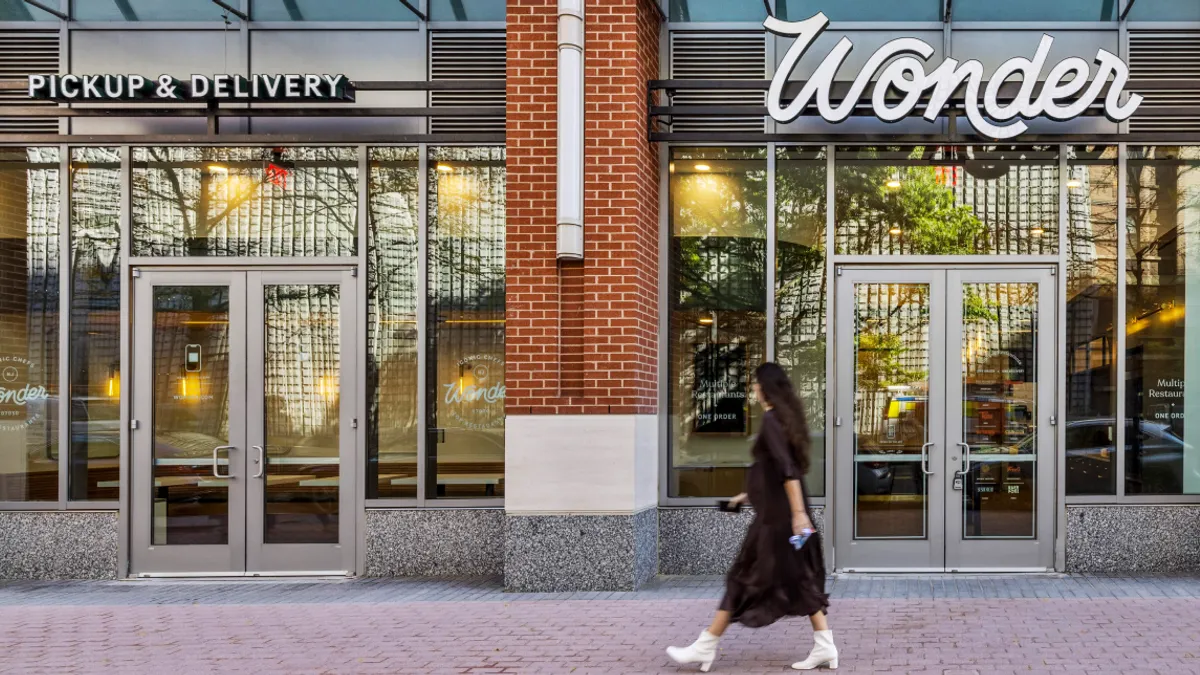 An exterior image of a Wonder food Hall