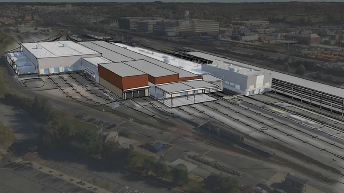 Rendering of the Ivy City Rail Yard modernization in Washington, D.C.