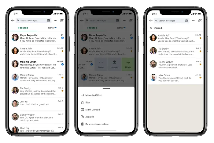 LinkedIn Starred chats