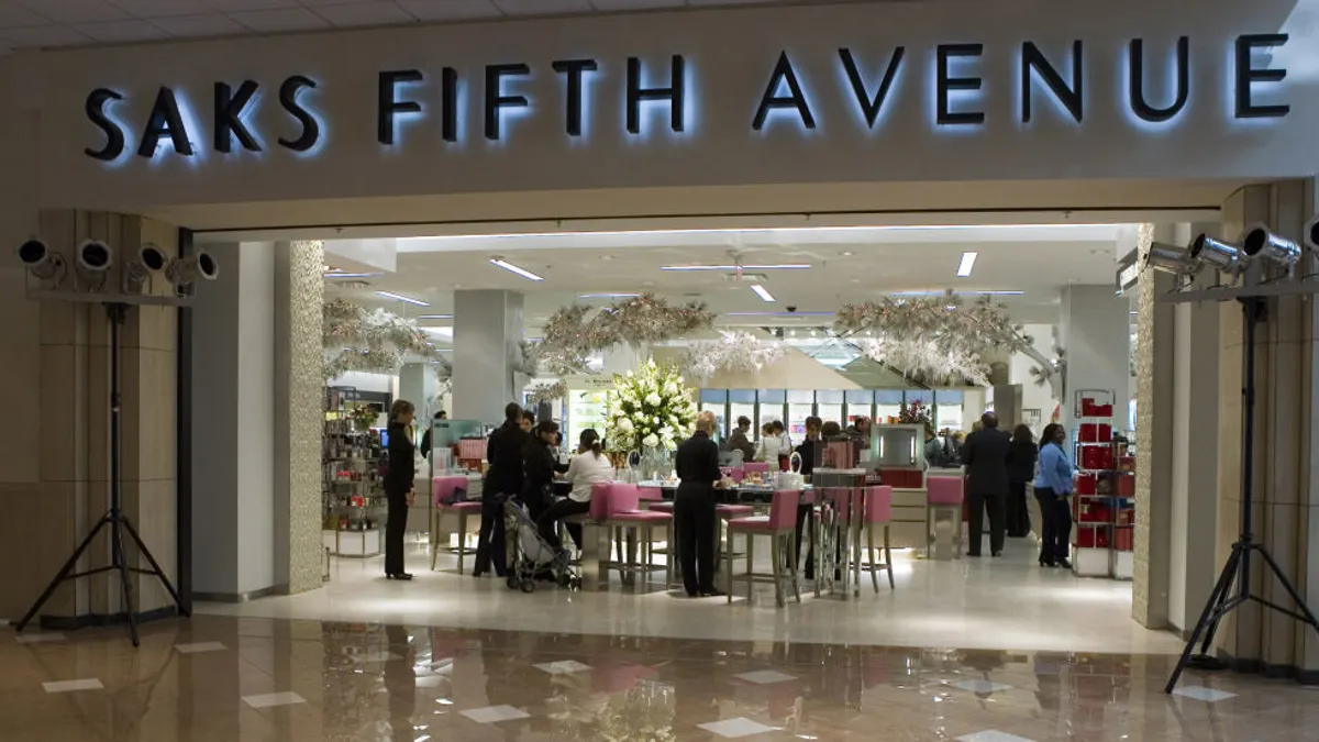 A department store mall entrance.