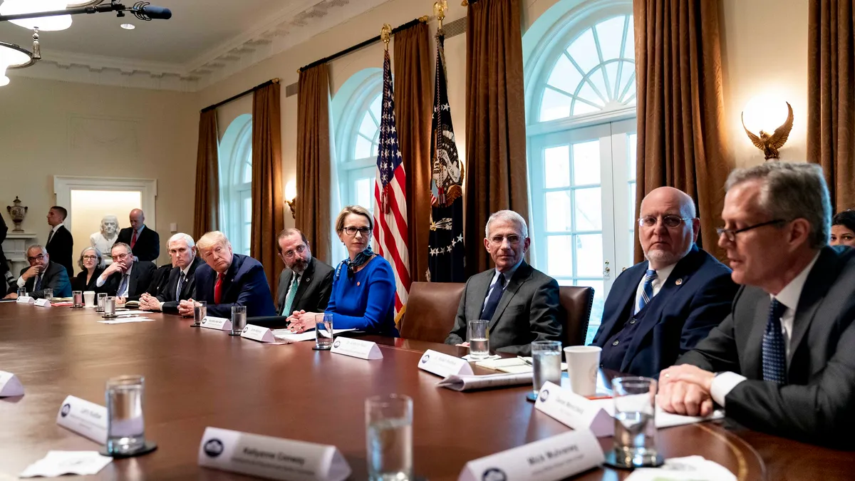 President Trump meets with the Coronavirus Task Force on March 2, 2020