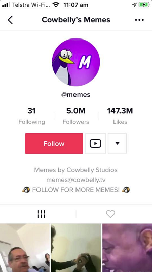 TikTok profile