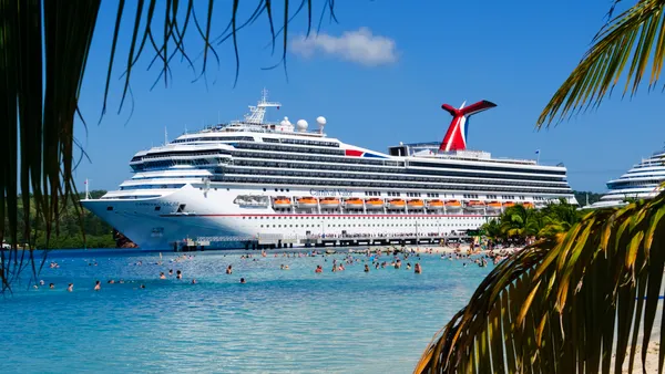 A Carnival cruise ship.