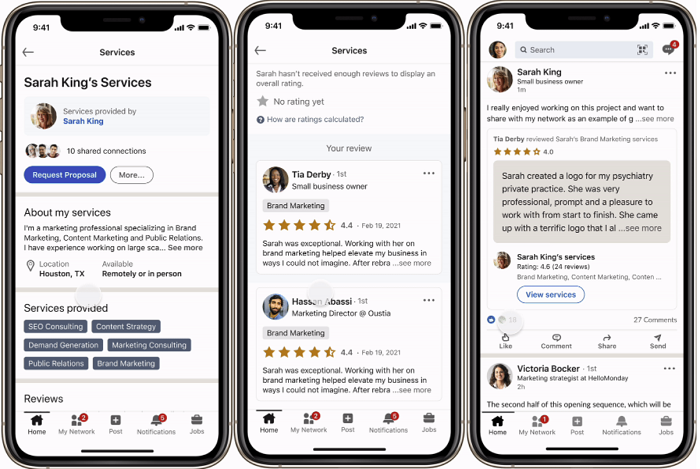 LinkedIn Service reviews