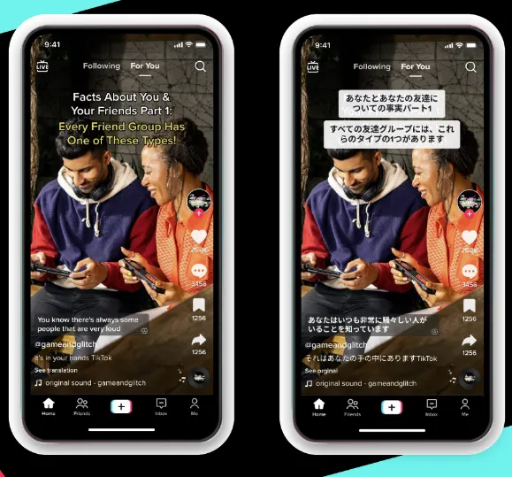 TikTok captions