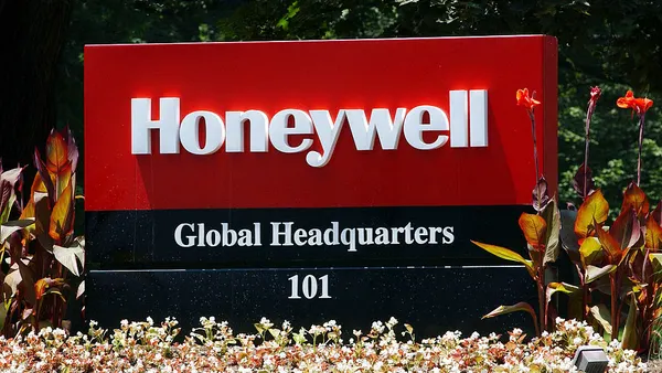 A Honeywell sign