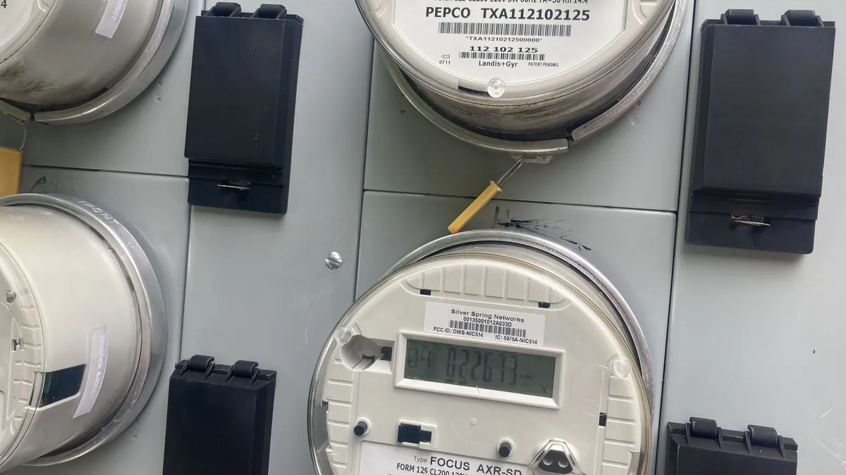 An electric meter.