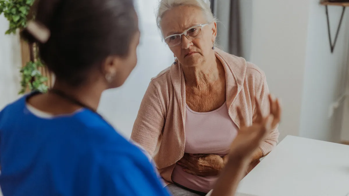 Senior woman visiting her doctor