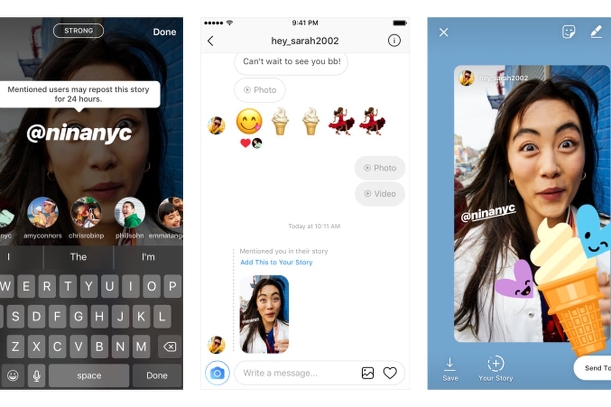 Instagram Story mention