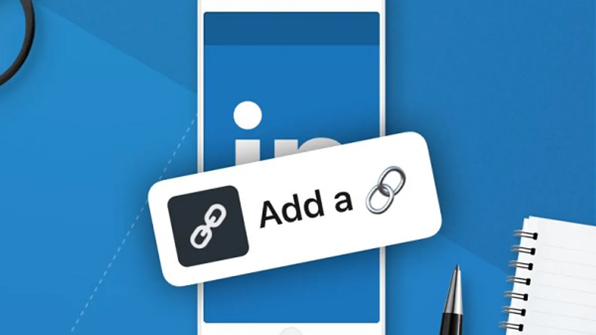 LinkedIn link sticker