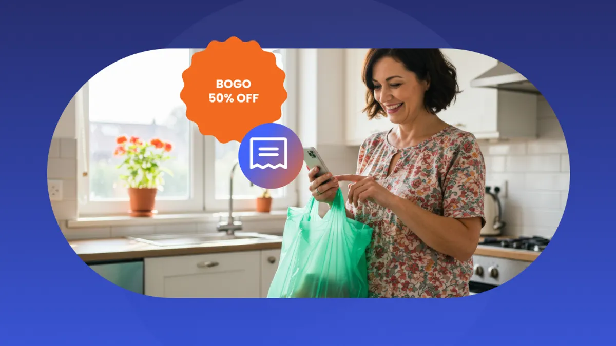 Women shopping online using phone