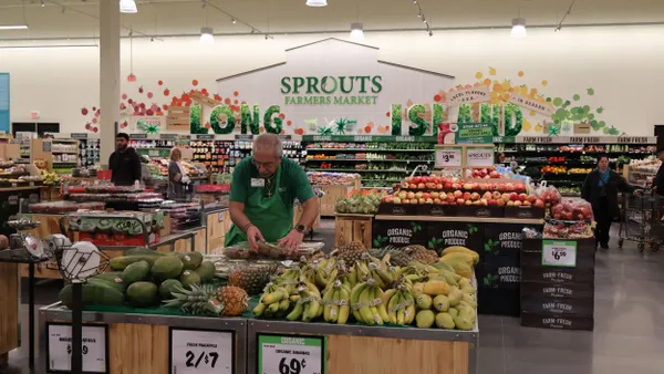 Interior of a Sprouts Farmers Market store on Long Island, New York.