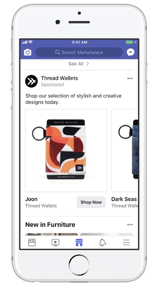 Thread Wallets' Marketplace ad