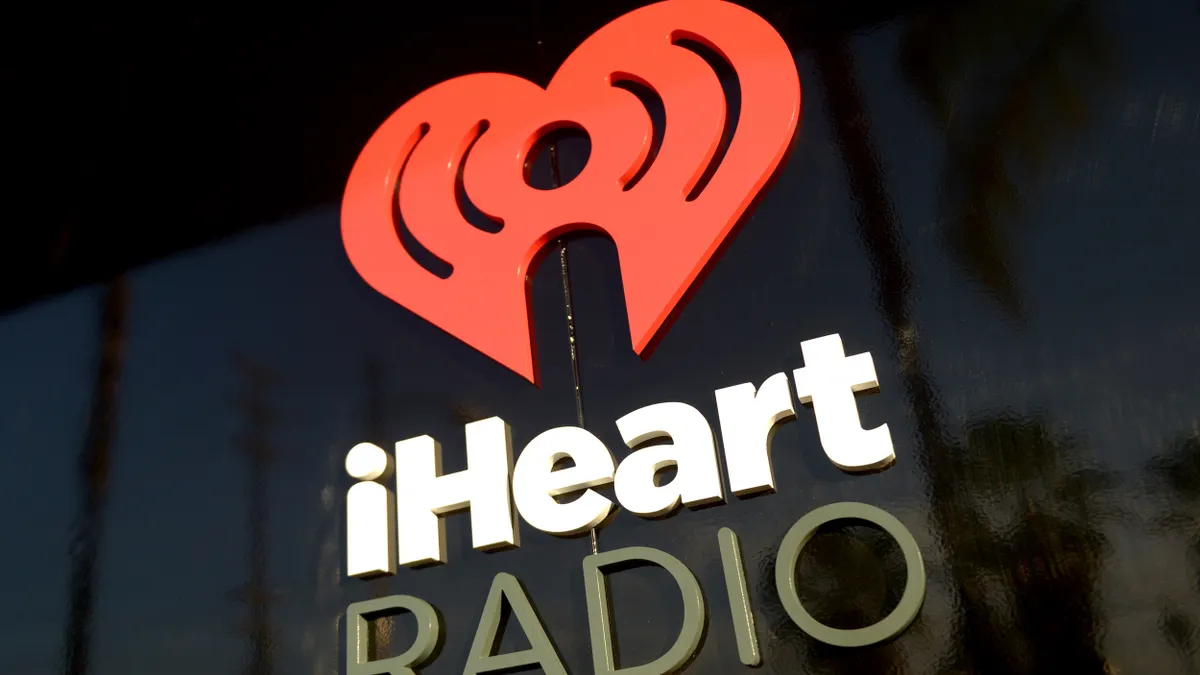 iHeartRadio logo seen during a release party on May 16, 2015 in California
