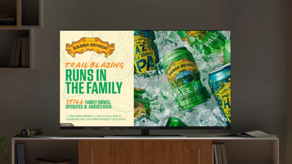 mockup of Sierra Nevada ad on CTV