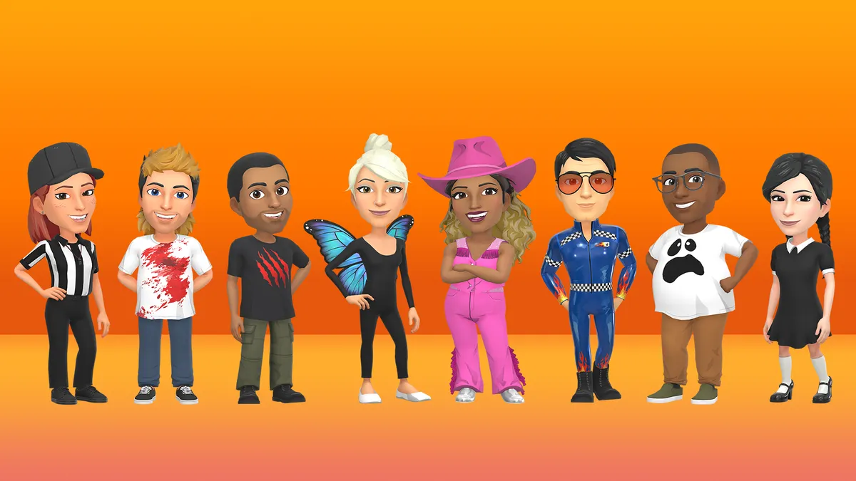 Snap's Bitmoji outfits for Halloween.