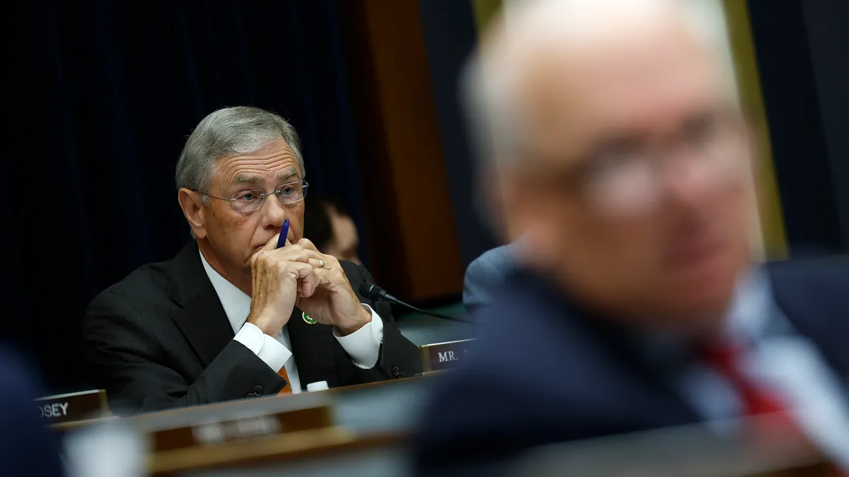 Blaine Luetkemeyer attends a House Financial Services Committee meeting.