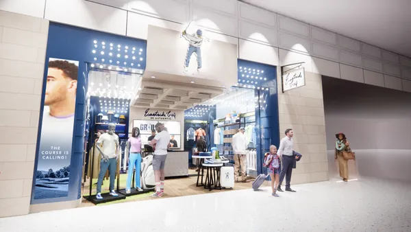The exterior of Eastside Golf's store at the Detroit Metropolitan Airport.