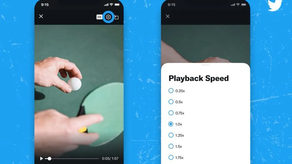 Twitter playback speed controls