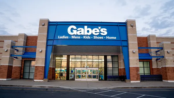 A blue Gabe's storefront entrance.