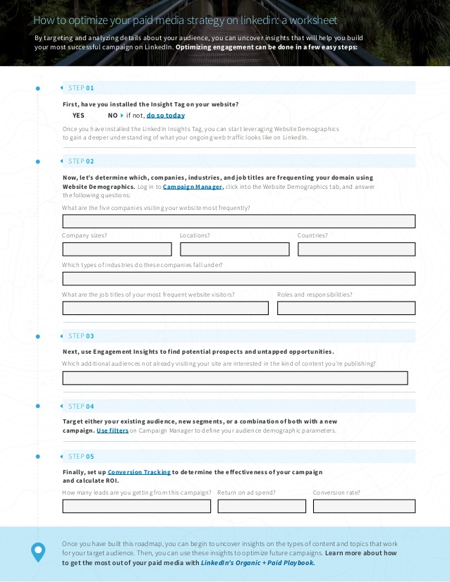 LinkedIn Paid Media Worksheet